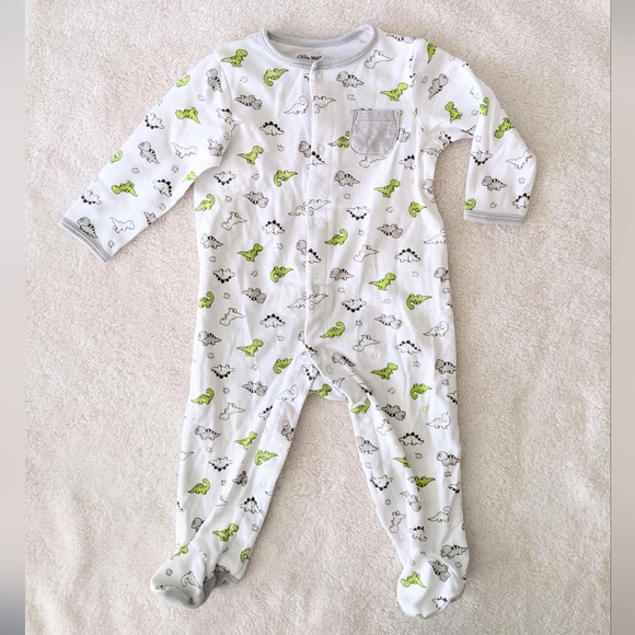 Little Me Infant Dinosaur print onesie sleeper. Size 9M - Picture 1 of 5